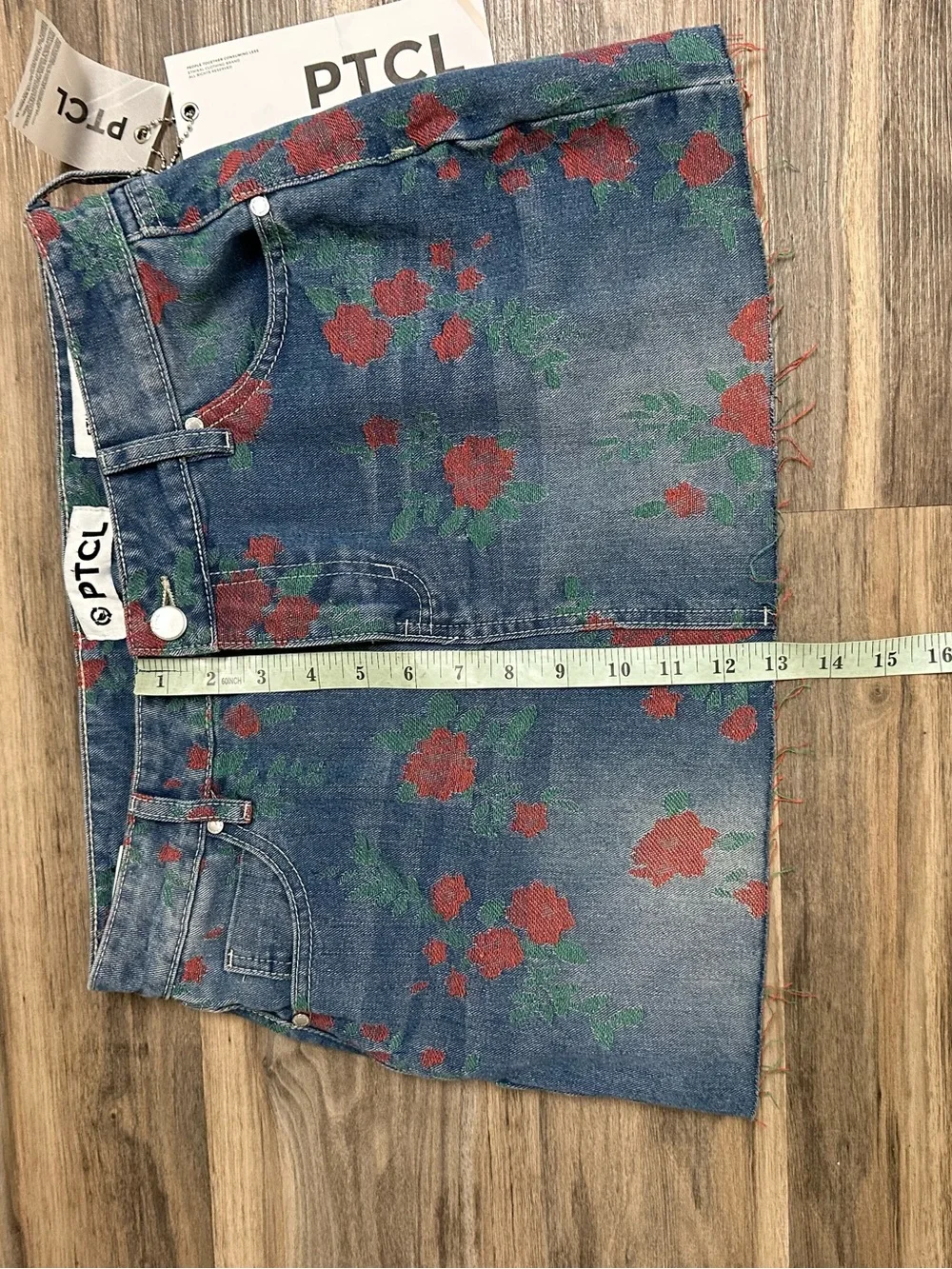 PTCL Floral Denim Shorts